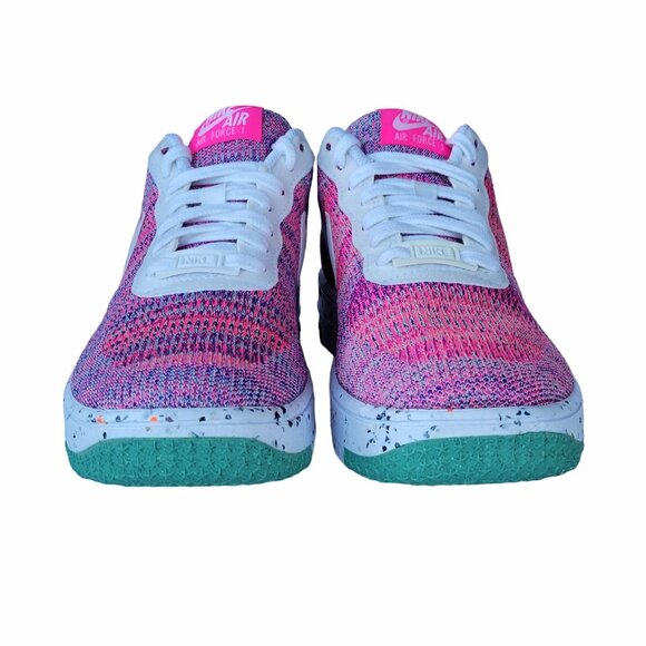❤️Rare Nike AF 1 Crater Flyknit Womens Shoes Sz 7.5 Fuchsia Pink 2020 DC7273-500 - Picture 10 of 15